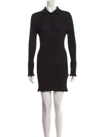 Pre-owned Cecilie Bahnsen Merino Wool Mini Dress W/ Tags In Black