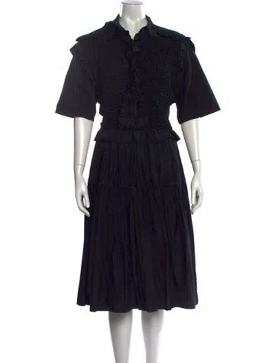 Pre-owned Cecilie Bahnsen Midi Length Dress In Black