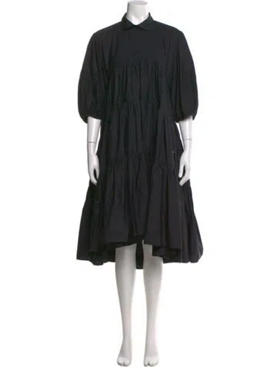 Pre-owned Cecilie Bahnsen Midi Length Dress In Black