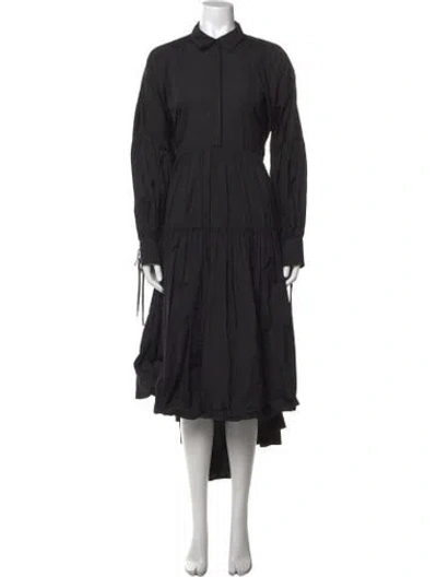 Pre-owned Cecilie Bahnsen Midi Length Dress In Black