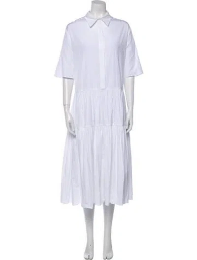 Pre-owned Cecilie Bahnsen Midi Length Dress In White