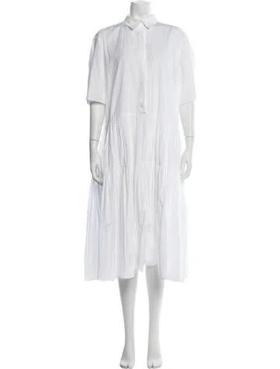 Pre-owned Cecilie Bahnsen Midi Length Dress In White