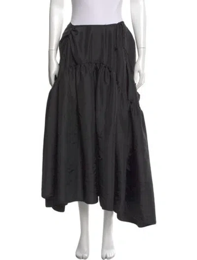 Pre-owned Cecilie Bahnsen Midi Length Skirt In Black