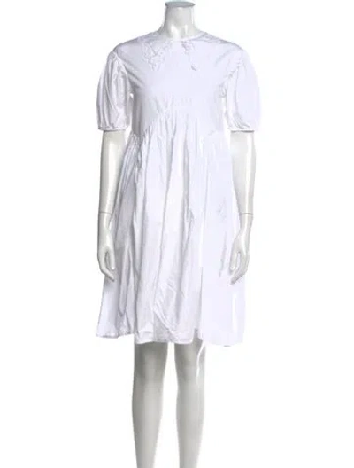 Pre-owned Cecilie Bahnsen Mini Dress In White