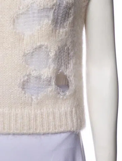 Pre-owned Cecilie Bahnsen Mohair Patterned Sweater In Neutral