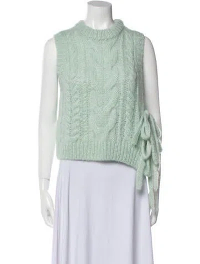 Pre-owned Cecilie Bahnsen Mohair Sweater In Green