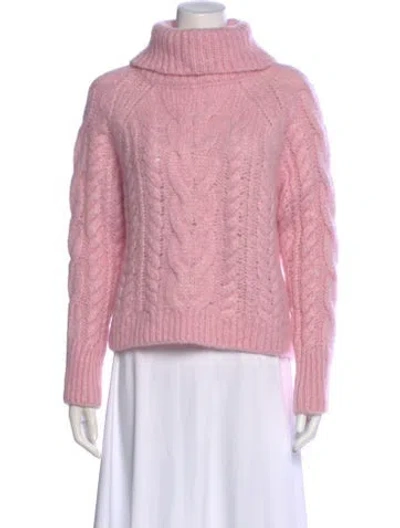 Pre-owned Cecilie Bahnsen Mohair Turtleneck Sweater In Pink