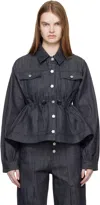 Cecilie Bahnsen Navy Cbcandida Denim Jacket In Black