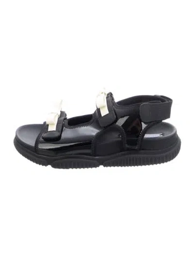Pre-owned Cecilie Bahnsen Neoprene Sandals In Black