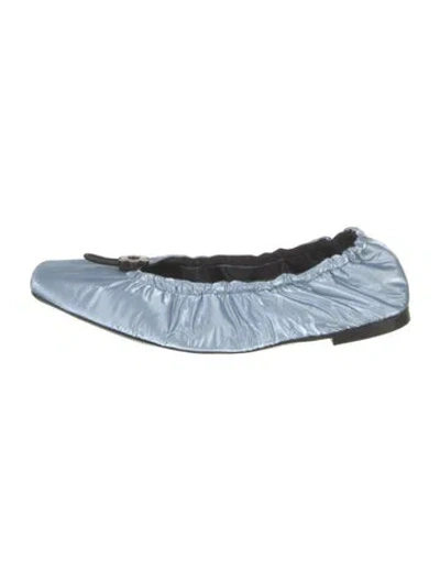 Pre-owned Cecilie Bahnsen Nylon Ballet Flats In Blue