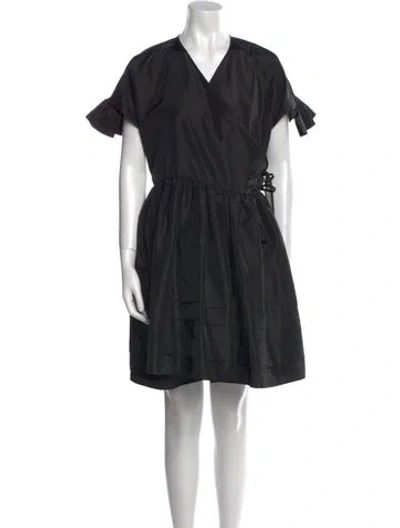 Pre-owned Cecilie Bahnsen Nylon Mini Dress In Black