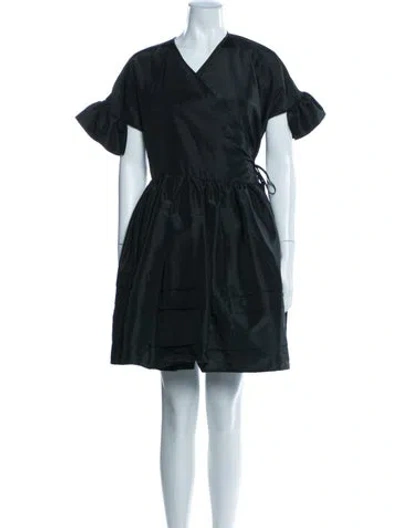 Pre-owned Cecilie Bahnsen Nylon Mini Dress In Black