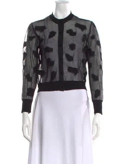 Pre-owned Cecilie Bahnsen Nylon Printed Sweater In Black