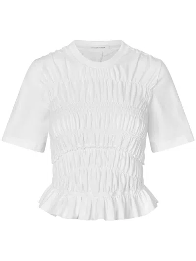 Cecilie Bahnsen Hollowed-out Detail Blouse In White