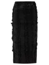 Cecilie Bahnsen Ruffled Midi Skirt In Black