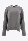Cecilie Bahnsen Long-sleeved Sweater In Gray