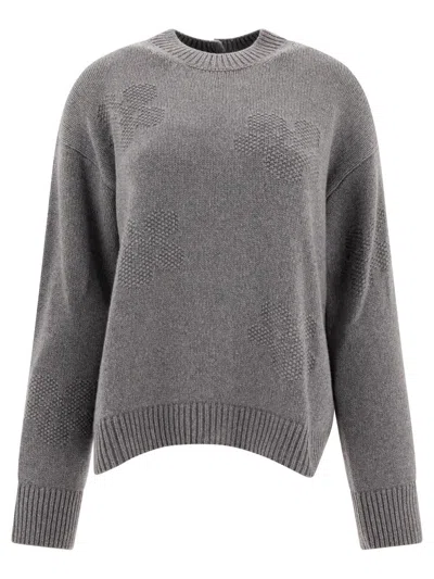 Cecilie Bahnsen "odette" Crew Neck Sweater In Grey
