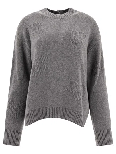 Cecilie Bahnsen Long-sleeved Sweater In Gray