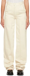 Cecilie Bahnsen Off-white Sixta Jeans In 0 Ecru