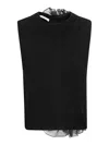Cecilie Bahnsen Olivier Vest Recycled Cashmere Black In Black
