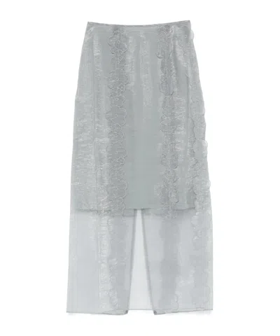 Cecilie Bahnsen Olympia Skirt In Gray