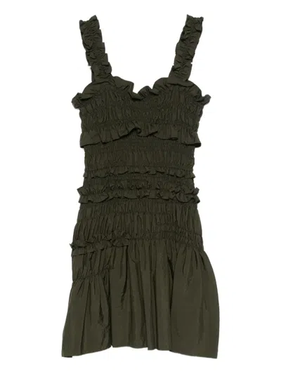 Cecilie Bahnsen Oona Mini Dress In Green