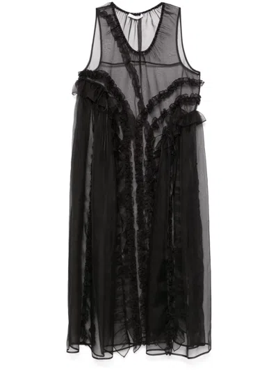 Cecilie Bahnsen Opal Midi Dress In Black
