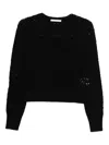 Cecilie Bahnsen Openwork Sweater In Black