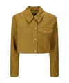 Cecilie Bahnsen Gracie Jacket Ripstop Cotton Ochre In Brown