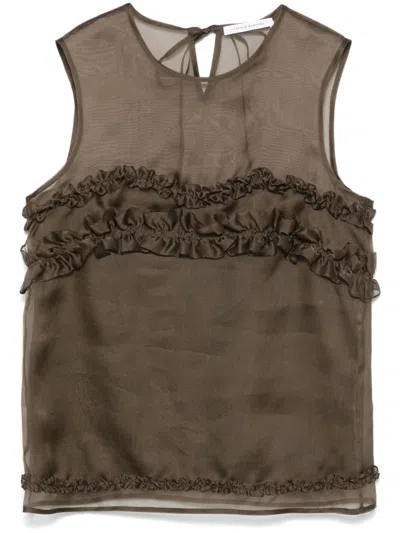 Cecilie Bahnsen Orietta Bluse In Braun