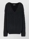 Cecilie Bahnsen "alia" Cable Knit Sweater In Black