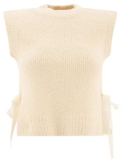 Cecilie Bahnsen Owen Vest Bouclã Knit In White