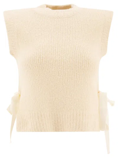 CECILIE BAHNSEN OWEN KNITWEAR WHITE