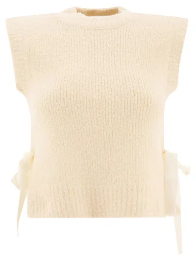 Cecilie Bahnsen Sleeveless Sweater In Nude