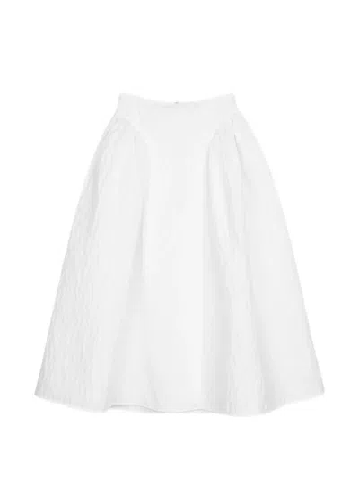 Cecilie Bahnsen Elastic Waist Skirt In White