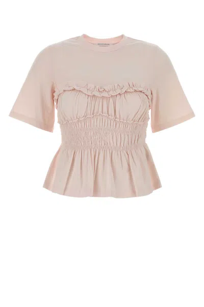 Cecilie Bahnsen Pastel Pink Stretch Cotton Vilde Top In Neutral