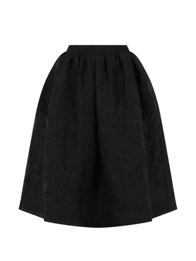 Cecilie Bahnsen Patterned-jacquard Skirt In Black