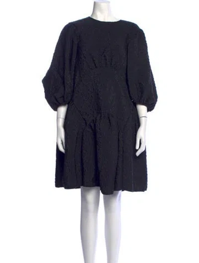 Pre-owned Cecilie Bahnsen Patterned Mini Dress In Blue