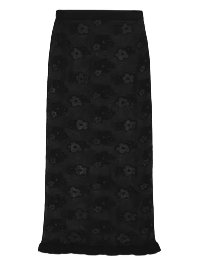 Cecilie Bahnsen Pegonia Midi Skirt In Black