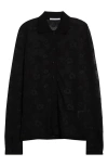 Cecilie Bahnsen Petra Oversize Sheer Jacquard Cardigan In Black