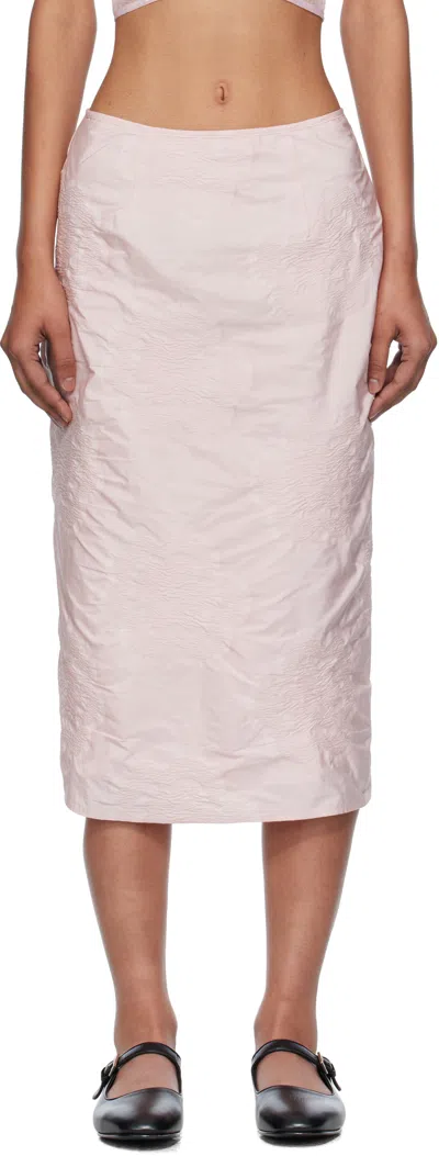 Cecilie Bahnsen Pink Allegra Midi Skirt