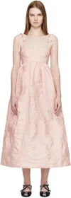 Cecilie Bahnsen Alena Jacquard Midi Dress In Pink