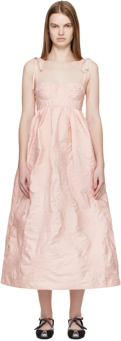 Cecilie Bahnsen Pink Cbalena Midi Dress