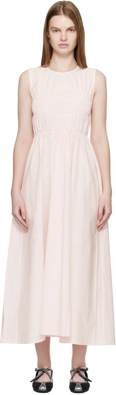 Cecilie Bahnsen Pink Cbchristy Midi Dress In White