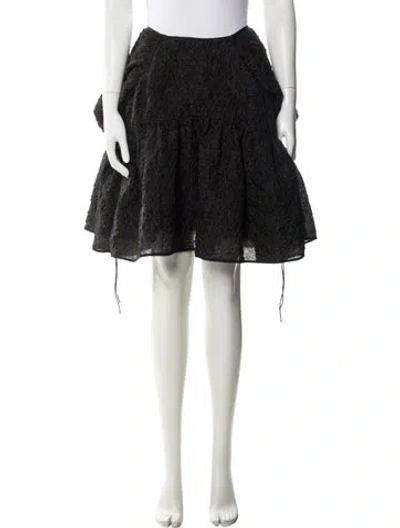 Pre-owned Cecilie Bahnsen Pleated Accents Knee-length Skirt In Black
