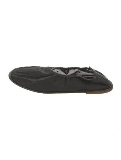 Pre-owned Cecilie Bahnsen Polka Dot Print Ballet Flats In Black