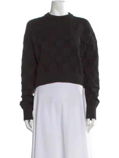 Pre-owned Cecilie Bahnsen Printed Crew Neck Sweater In Brown