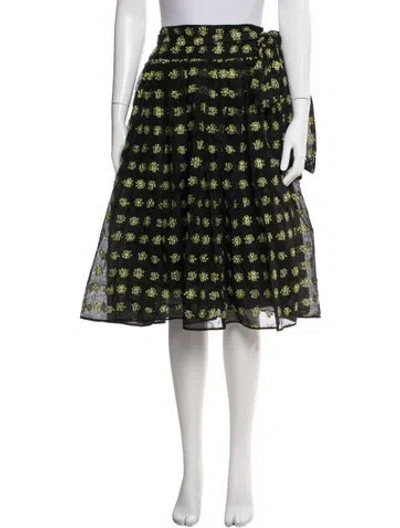 Pre-owned Cecilie Bahnsen Printed Knee-length Skirt In Blue