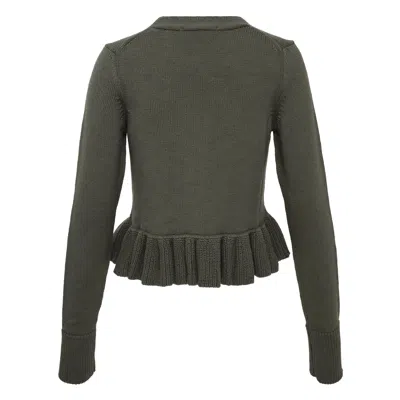 Cecilie Bahnsen Prisca Cardigan Cotton Silk In Green