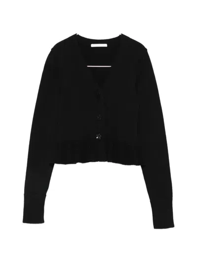 Cecilie Bahnsen Prisca Ruffled Cardigan In Black
